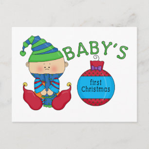 1st Christmas Elf Tshirts and Gifts Holiday Postcard