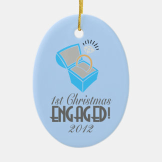 1st Christmas Engaged Ornament