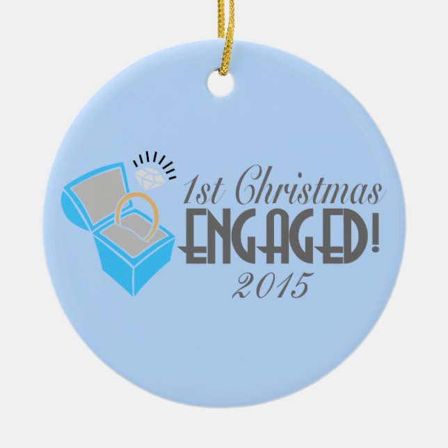 1st Christmas Engaged Ornament Dated (Front)