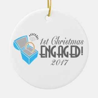 1st Christmas Engaged Ornament Dated 2017