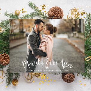 1st Christmas Holiday Newly Wed Couple Photo