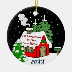 1st Christmas in New Home Ceramic Tree Decoration