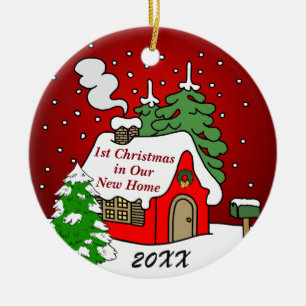 1st Christmas in New Home Ceramic Tree Decoration