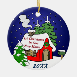 1st Christmas in New Home Ceramic Tree Decoration