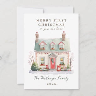 1st Christmas in New Home Holiday Card