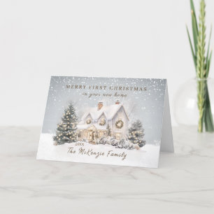 1st Christmas in New Home Holiday Card