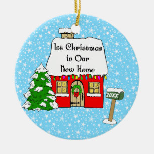1st Christmas in Our New Home Ceramic Tree Decoration
