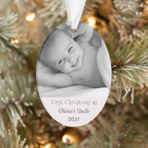 1st Christmas Uncle from Niece Ornament