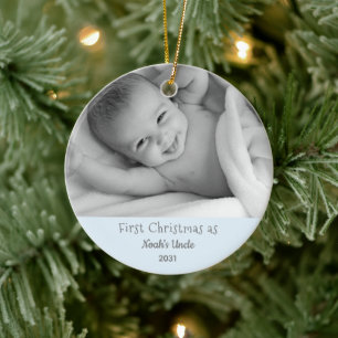 1st Christmas Uncle Nephew Personalised Ornament