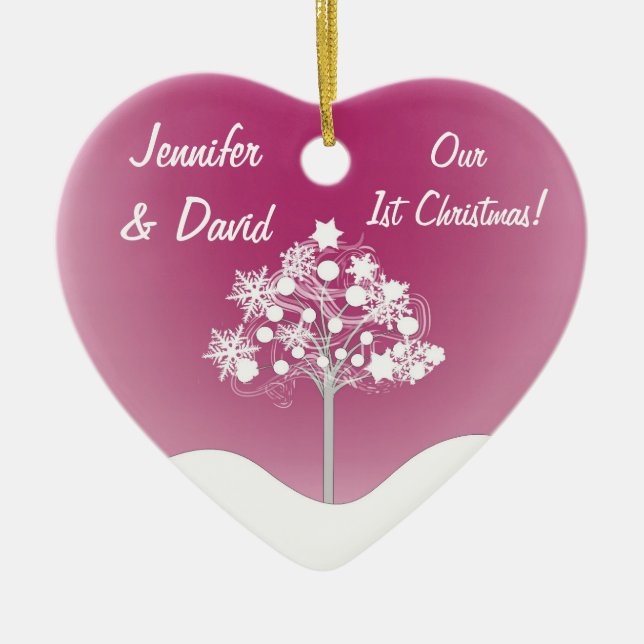 1st Christmas Wedding Ornament (Front)