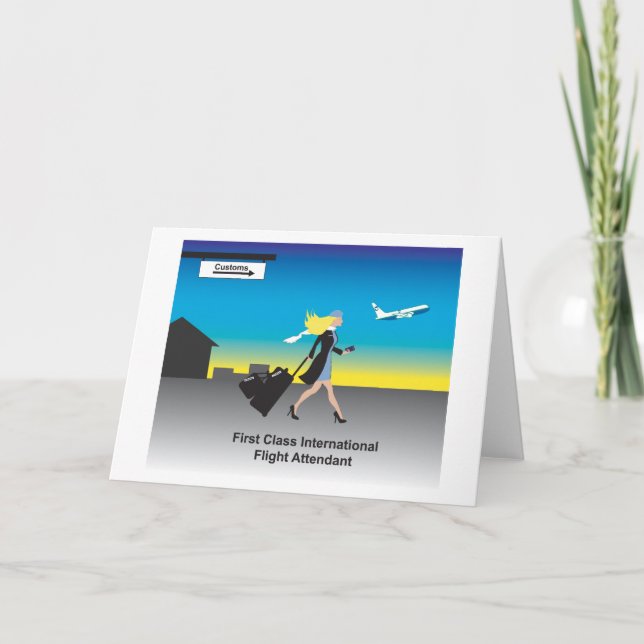 1st Class International Flight Attendant Card (Front)