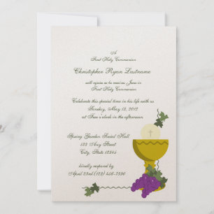1st Communion Chalice Invitation
