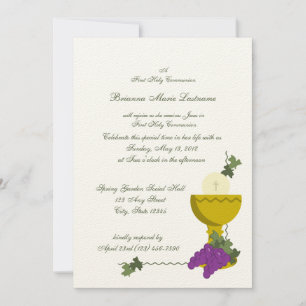 1st Communion Chalice Invitation