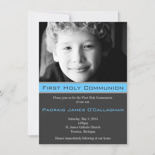 1st Communion Invitation Boy (Front)