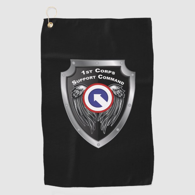 1st Corps Support Command Custom Shield Golf Towel (Front)