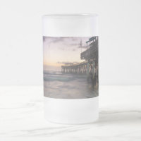 1st Dawn Cocoa Pier Frosted Glass Beer Mug