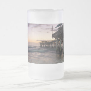 1st Dawn Cocoa Pier Frosted Glass Beer Mug