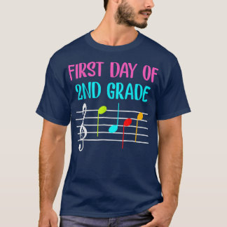 1st Day Of 2nd Grade Music Teacher Student Musicia T-Shirt