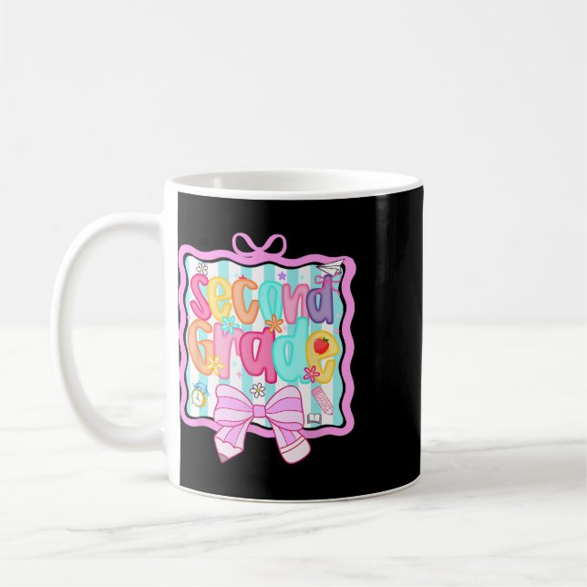 1st Day Of 2nd Grade Preppy  Coffee Mug (Left)