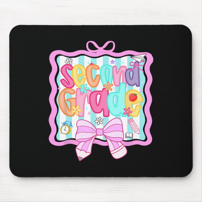 1st Day Of 2nd Grade Preppy  Mouse Mat (Front)