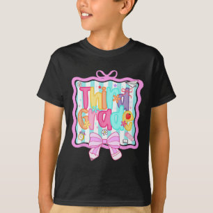 1st Day Of 3rd Grade Preppy Ck To School Third Gra T-Shirt