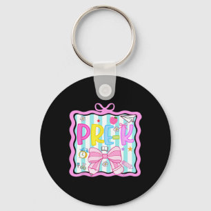 1st Day Of Pre-kindergarten Preppy Back To School Key Ring
