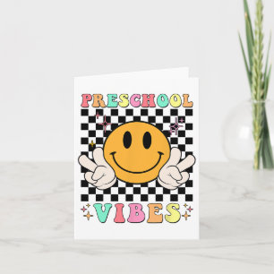 1st Day Of School Preschool Vibes Fun Teacher Nurs Card