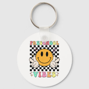 1st Day Of School Preschool Vibes Fun Teacher Nurs Key Ring