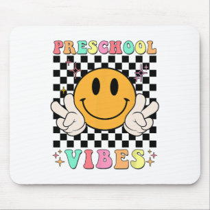 1st Day Of School Preschool Vibes Fun Teacher Nurs Mouse Mat
