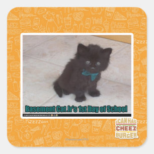 1st Day of School Square Sticker