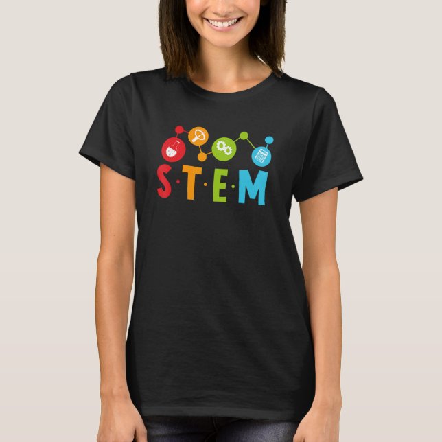 1st Day of School STEM Teacher Boys Girls Kids Sci T-Shirt (Front)