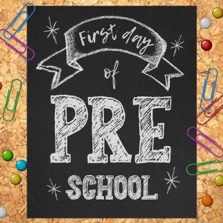 1st Day Pre-K, First Day Back to School, Preschool Photo Print