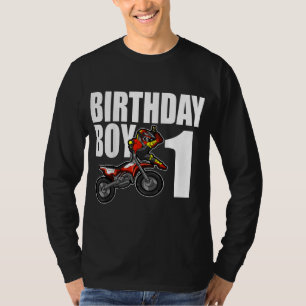 1st Dirt Bike Birthday Party Motocross MX Gift 1 Y T-Shirt
