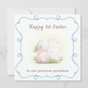 1st Easter card bunny, grandson Easter card