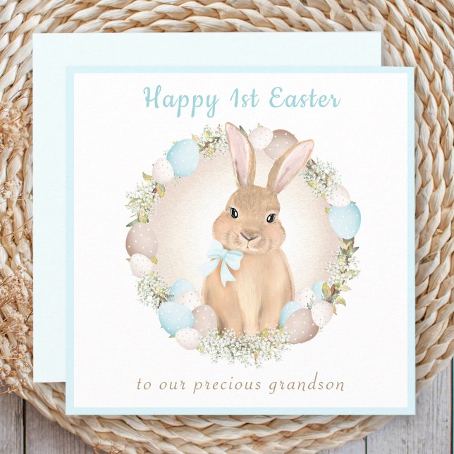 1st Easter card bunny, grandson Easter card (1st Easter card bunny, grandson Easter card)