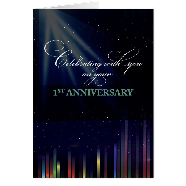 1st Employee Anniversary Sky, Congratulate Thank (Front)