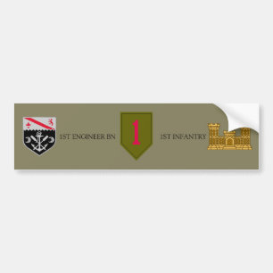 1ST ENGINEER BN 1ST INFANTRY BUMPER STICKER