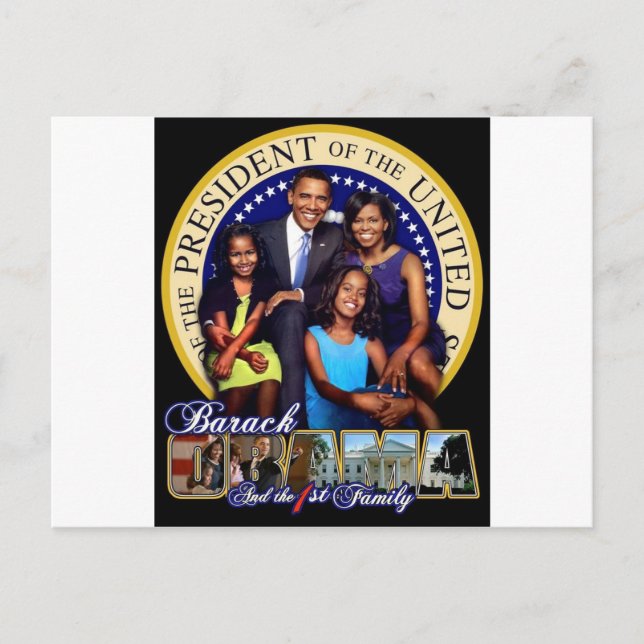 1st Family Barack Obama Postcard (Front)