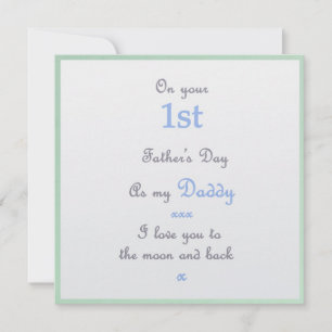 1st Father's Day Card From Baby to Daddy