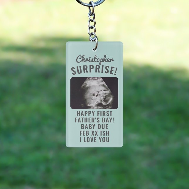 1st Father's Day Ultrasound Photo Dad to Be Key Ring (Creator Uploaded)