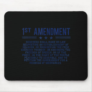 1st First Amendment U.s. Constitution Patriot Mouse Mat