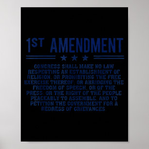 1st First Amendment U.s. Constitution Patriot Poster