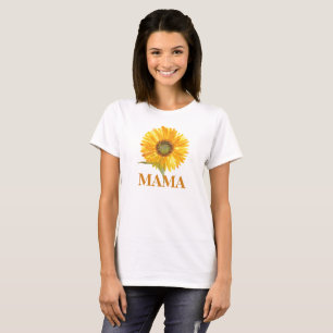 1st First Birthday Mama Party Sunflower Mother T-Shirt