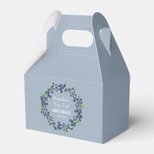 1st First Birthday Party Blueberry Baby Boy Favour Box