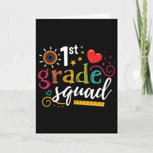 1st First Grade Squad Student Teacher Gift Ck To S Card