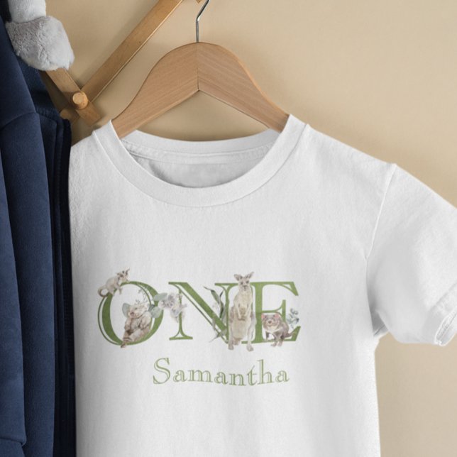 1st First One Birthday Australia Animals  Baby T-Shirt (Creator Uploaded)