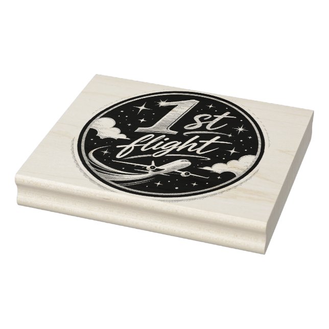 1st flight aeroplane  rubber stamp (Stamp)