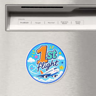 1st flight colourful aeroplane souvenir magnet
