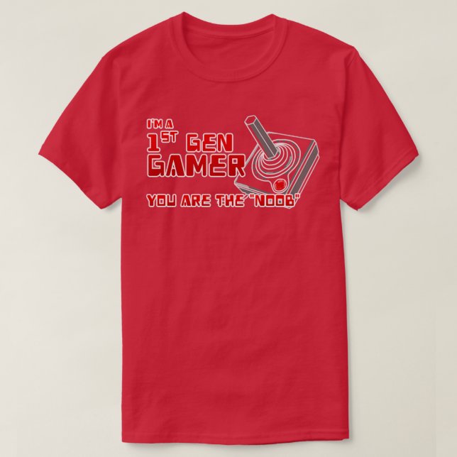 1st gen gamer you noob T-Shirt (Design Front)