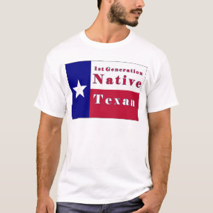 1st Generation Native Texan Flag T-Shirt